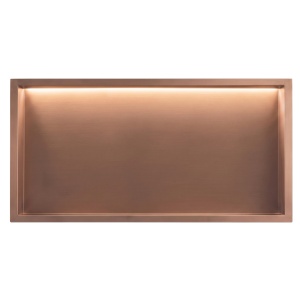Nisa Incastrata de Perete cu LED 30x60 cm, Otel Inoxidabil AISI 304, Cupru Periat - Img 7