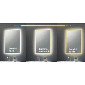 Oglinda baie cu LED si dezaburire Fluminia Verona 60 x 80 cm - Img 4