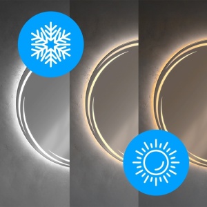 Oglinda de baie cu LED in 3 culori si dezaburire Diana 80 cm - Img 18