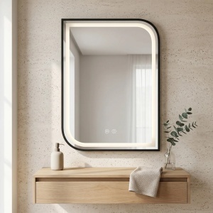 Oglindă LED 70 x 50 cm Zone Black - Img 2
