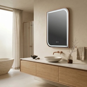 Oglindă LED 70 x 50 cm Zone Brush Rose Gold - Img 3