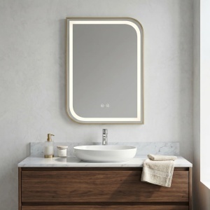 Oglindă LED 80X60 Zone Gold Brush - Img 5