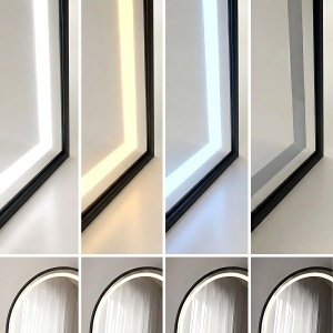 Oglindă LED cu rama neagra Orbit Black 50x160cm 3 moduri iluminare - Img 5