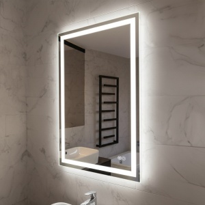 Oglinda LED dreptunghiulara cu 3 tipuri de lumina si dezaburire Bella 60 x 80 - Img 4