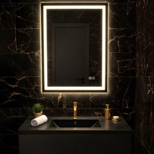 Oglinda LED dreptunghiulara cu 3 tipuri de lumina si dezaburire Bella 60 x 80 - Img 13