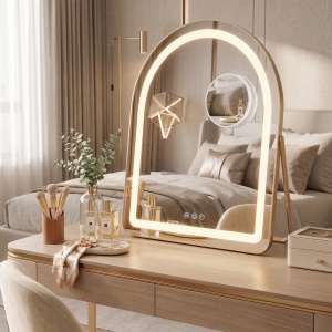 Oglindă LED Glam Gold 40x45cm 3 moduri de iluminare - Img 3
