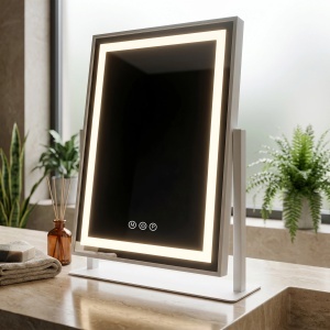 Oglindă LED Lumi White 30x40 cm, 3 temperaturi culoare - Img 3