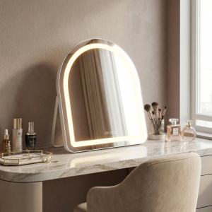Oglindă LED pentru make-up REA Glam White 40x45cm - Img 4