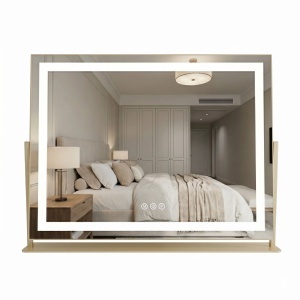 Oglindă LED Studio L.Gold 58x45 cm cu 3 moduri de iluminare - Img 7