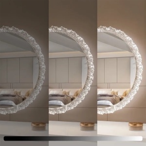 Oglinda rotunda baie cu LED 3 moduri de culoare 60cm YH-3561 - Img 6
