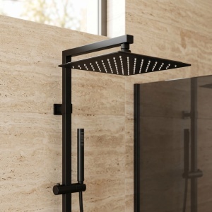 Palarie de dus patrata 25 cm REA Black JS-P015BG - Img 7