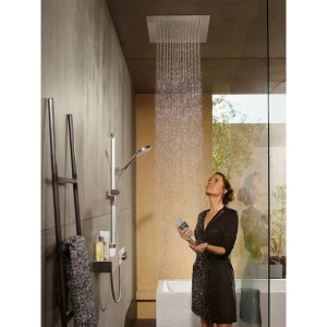 Palarie de dus patrata Hansgrohe Raindance E crom lucios 40x40 cm 1 functie - Img 2