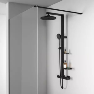 Palarie de dus rotunda din aluminiu Ideal Standard Alu+ negru mat 2 functii - Img 4