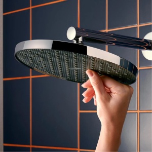 Palarie de dus rotunda Hansgrohe Activera S EcoSmart 24 cm crom lucios 1 functie - Img 5