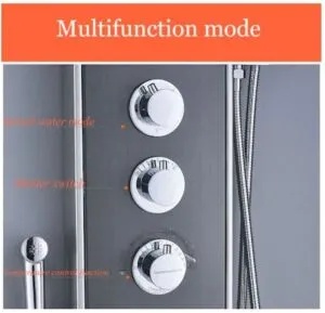 Panel de dus PRO 19,multifunctional,cu led,negru,ecran digital,efect de ploaie,jeturi spa - Img 3