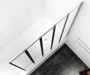 Paravan Cada REA IDEA 120, 140 Inaltime, 120 Cm Latime, Pliabil 5 Elemente, Grosime Sticla 4mm - Img 9