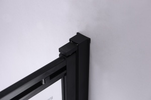 Paravan de cada cu rame negre PR07, 6mm grosime sticla, 120 x 150 cm - Img 6