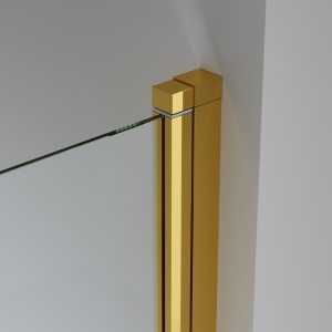 Paravan de cada PR05, Dimensiune 100x140cm, Sticla securizata 6mm, Culoare Auriu - Img 6