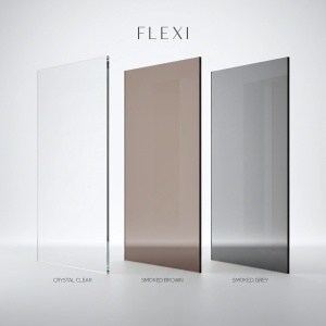 Paravan de dus Rea Flexi Brown / Brush Gold 140 - Img 2