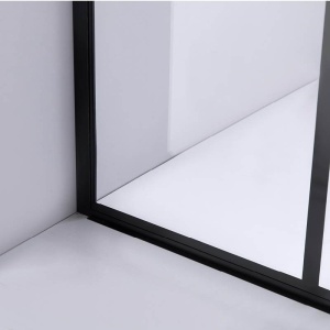 Perete de dus Walk-In SH05F, Dimensiune 120cm, Sticla securizata 8mm, Culoare Negru - Img 14