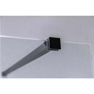 Perete de dus Walk-in SH07C, Dimensiune 90cm, Sticla securizata 8mm, Culoare Negru - Img 4