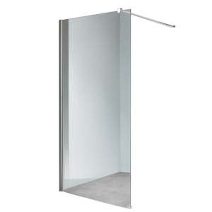 Perete de dus Walk-in SH07E, Dimensiune 110cm, Sticla securizata 8mm, Culoare Crom - Img 1