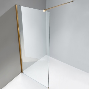 Perete de dus Walk-in SH07F, Dimensiune 120cm, Sticla securizata 8mm, Culoare Auriu - Img 10