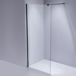 Perete de dus Walk-in SH07F, Dimensiune 120cm, Sticla securizata 8mm, Culoare Negru - Img 6
