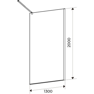 Perete de dus Walk-in SH07G, Dimensiune 130cm, Sticla securizata 8mm, Culoare Auriu - Img 4