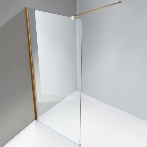 Perete de dus Walk-in SH07G, Dimensiune 130cm, Sticla securizata 8mm, Culoare Auriu - Img 14