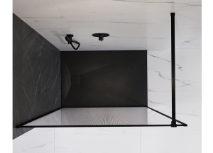 Perete dus Walk-In, PRO MADRID Ondulat, sticla securizata 8 mm, dimensiuni la alegere, inaltime 195 cm - Img 2