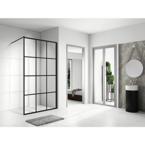 Perete dus Walk-In, PRO MONTREAL, Sticla securizata 8 mm, Dimensiuni la alegere, Black - Img 4