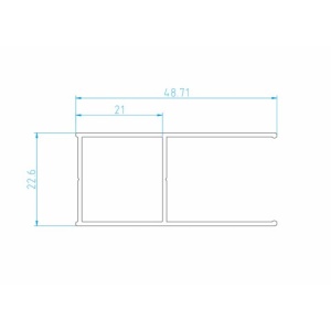 Profil de extensie P02A-GL pentru cabine de dus - Img 3