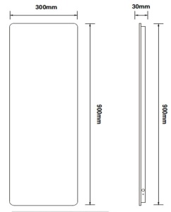 Radiator Electric StoneLine 90x30cm, Imitatie de piatra, Culoare Negru - Img 6