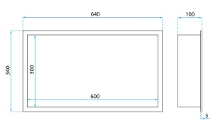 Raft de baie incastrat cu LED 30x60 Rea Titan - Img 6