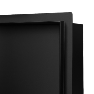 Raft de baie incastrat, negru mat, Uno Black, 45 x 30 x 7 cm - Img 9