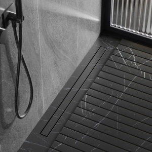 Rigola de dus liniara cu sifon fix si randament ridicat DL01 90 cm – negru - Img 2