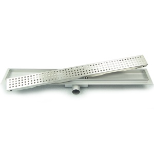 Rigola de duș liniară cu sifon fix și randament ridicat Qube DL01 90 cm – Inox - Img 13