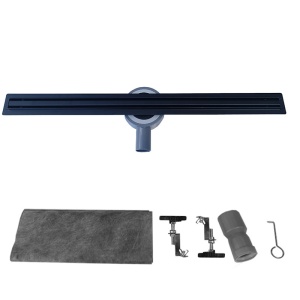Rigola de dus liniara cu sifon rotativ si randament ridicat Slim DL03 60 cm – negru - Img 15