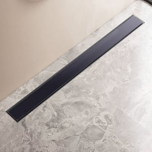 Rigola pentru dus din inox cu sifon fix si randament ridicat DL01 60 cm – Negru - Img 19