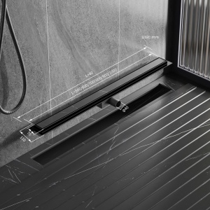 Rigola pentru dus din inox cu sifon inclus si randament ridicat DL01 80 cm – Auriu - Img 12