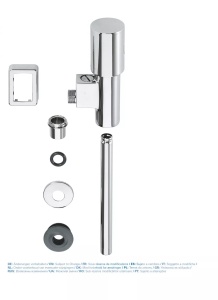 Robinet spalare urinal Grohe Tectron Rondo, senzor infrarosu, alimentare baterie, crom, - Img 3