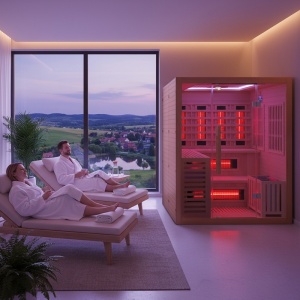 Sauna combinata cu infrarosu si finlandeza cu soba Harvia 3.8kW, Helsi pentru 4 persoane - Img 6