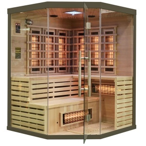 Sauna cu infrarosu pentru 3 persoane EA3CR 150 x 150 x 200 cm