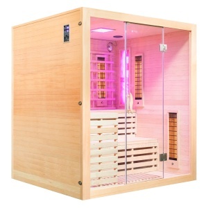 Sauna cu infrarosu si cromoterapie pentru 4 persoane EA4RS 180 x 160 x 200 cm - Img 5