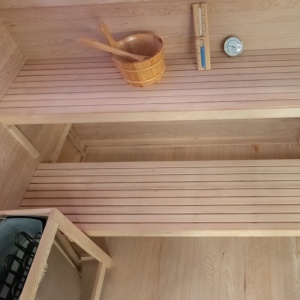 Sauna finlandeza cu temperatura inalta Harvia 6kW, 180 x 156 cm pentru 4-5 persoane - Img 10