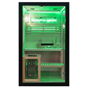 Sauna finlandeza cu temperatura inalta si soba Harvia 3.5kW 120 x 120 cm pentru 2 persoane - Img 18