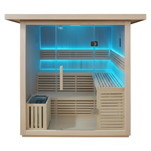 Sauna finlandeza pentru gradina cu soba Asker pentru 4-6 persoane, 180 x 180 cm - Img 18