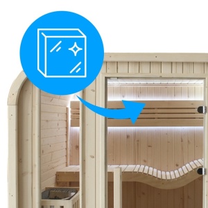 Sauna finlandeza pentru gradina cu soba Molde pentru 2-4 persoane, 180 x 200 cm - Img 9