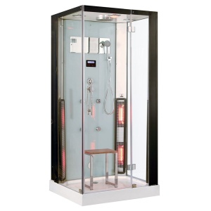 Sauna umeda cu infrarosu si cabina de dus Trio MUE-K1081, 100 x 90 x 215 cm